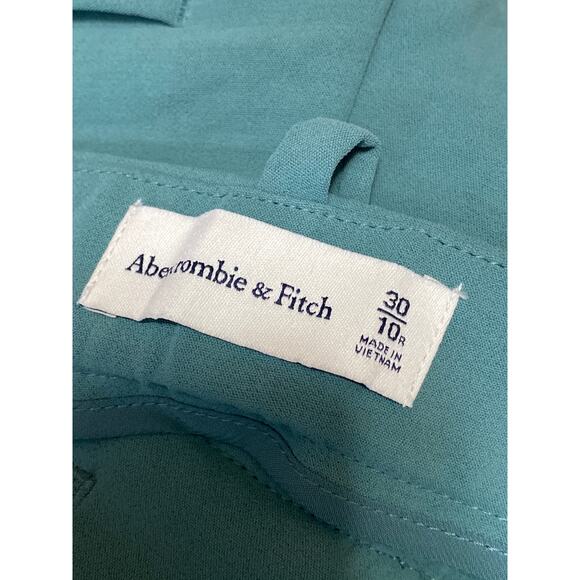 Abercrombie & Fitch Women's Green Pleated High Rise Wide Leg Dress Pants Size 30 - Picture 3 of 4